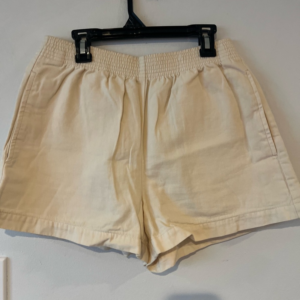 Wilfred Free High Waist Cream Shorts Women’s Small S Cotton / Linen